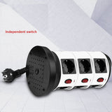 RXXCMD Vertical Power Strip Multiple Tower Socket Surge Protector EU Pluging Outlets with Switchable 1.8m Extension Cable Home Office(3 Layers 11 Outlets)