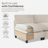 Iroomy Modular Sectional Sofa, Oversized Chenille Cloud Couch