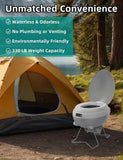 MODIWELL Portable Waterless Dry Flush Toilet, LE-330B, Gray