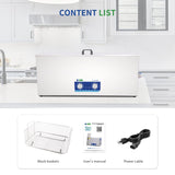 DK SONIC Professional Ultrasonic Cleaner 30L Stainless Steel, 720W Heavy-Duty Ultrasonic Gun Cleaner with Heater and Timer,Application for Rifle,Guns Parts,Bullets,Carburetor, Chains (Include Basket)