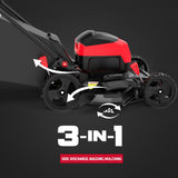 PowerSmart 40V 17" Cordless Lawn Mower with 4.0Ah Battery and Charger, Brushless Motor, up to 1/8 Acre, 3-in-1 (MB2417A)