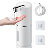 CHICLEW Automatic Foam Soap Dispenser 400ML, Rechargeable Liquid Hand Soap Dispensers Touchless with 4 Adjustable Levels, Motion Sensor