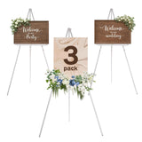 DJAR 3 Pcs 63" Adjustable Wooden Display Easel Stand for Sign