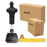 Punching Dummy, Durable Silicone Punching Bag with Large Stable Base for Adults & Kids, Freestanding Training Target for Boxing, Taekwondo, MMA, Home Gym(Black)