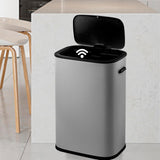 Automatic Trash Can with Lid,50l/13.2gal Touchless Motion Sensor Kitchen Trash Bin,Soft-Close Slim Garbage Can for Bathroom Living Room Office