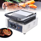 Commercial Sandwich Press 1800W Countertop Panini Grill 110V Sandwich Panini Press Grill Non Stick Surface Electric Maker Temperature Control for Hamburgers Steaks for Restaurant Cafe