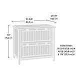Sauder Costa 2 Drawer Lateral File Cabinet with Lock for Home Office