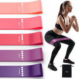 Resistance Bands for Working Out, 5-Pack Elastic Exercise Bands for Strength Training, Stretching, Workout; Home Gym Equipment for Women Men