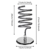 Hair Dryer Holder Countertop, Acrylic Hair Dryer Stand with Stainless Steel Base, Spiral Blow Dryer Holder Hair Tool Organizer for Bathroom, Vanity, Salon, Home