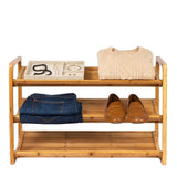 Honey-Can-Do SHO-01599 Bamboo 3-Tier Shoe Shelf