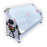7ft Pool Table Air Hockey 3 in 1 Pool Table White with Green Felt - Emerald