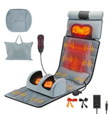 Wilytyres Full Body Massage Mat with Heat, Detachable Neck Massager & Foot Massager, Full Body Vibration Massage Mats with Lumbar Pillow, 9 Vibration 3 Timer Settings, Gift for Men Women