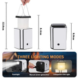 4Pack Solar LED Rechargeable Emergency Camping Lantern, Warm White Solar Rechargeable, Rechargeable Type C garageangle