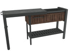 Keter Extendable Outdoor Bar Cart with Hidden Cooler, Storage Drawers & Prep Surface