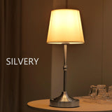 JUAKSQZYI Table lamp Desk Lamps Rechargeable Battery-Operated Lamp with Fabric Lampshades for Kitchen Bedroom Living Room Nightstand, Balcony