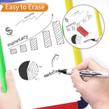 VIZ-PRO Dry Erase Board/Whiteboard, 96 x 48 Inches, Wall Mounted Board for School Office and Home, with 12-Count Markers