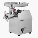 VEVOR Commercial Electric Meat Grinder, 7 lbs/min Capacity, #12 Industrial Meat Mincer with 2 Stainless Steel Blades, 2 Grinding Plates, 850W Heavy-Duty Sausage Maker Stuffer, for Kitchen, Restaurant