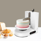 200W Automatic Cake Decorating Machine, Professional Cream Jam Spreader for 4-12 Inch Cakes with Turntable, 60-320RPM Adjustable Icing Smoother (White)