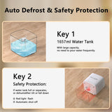 Dehumidifier 1657ML 58OZ Small Dehumidifier for Home 230 Ft² Safety Dehumidifiers Adjustable 10 Color Lights 5 Timers 3 Setting Modes Auto Shut Off Protection Low Noise For Bedroom Bathroom