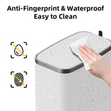 Stainless Steel Bathroom Trash Can with Lid Soft Close,1.6 Gallon Slim Garbage can
