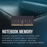 DDR4 DRAM 3200MHz (PC4-25600) CL22 (Compatible with 2933MHz, 2666MHz, 2400MHz or 2133MHz) 1.2V Notebook/Laptop (SODIMM) Computer Memory Kit
