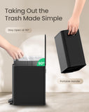 Cesun Small Bathroom Trash Can with Lid Soft Close, Step Pedal