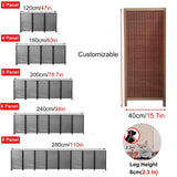 Japanese Folding Room Divider 4 Panel for Home & Office Freestanding Woo Wall Short 2ft6ft Ideal for Hallway & Entryway (H 80cm2.6ft)