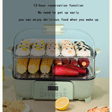 Food Steamer 26L, 2-Tier Touch Screen Control, 12-Hour Timer, 6 Cooking Modes, Removable Pot for Meat, Dumplings, and Vegetables