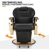 Artist hand Barber Chair for Barbershop Salon Chair Beauty Styling Chair for Beauty Shop Gold/Black