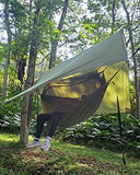 Sunyear Camping Hammock-Hammocks with Net and Rain Fly Tarp - Portable Single&Double Lightweight Nylon Parachute Hammocks with Hammock Tree Straps for Backpacking Hiking Travel Camping Indoor Outdoor