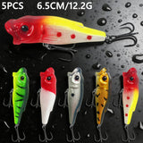 LUREBITE 43PCS Bass Fishing Lures Kit Set Topwater Hard Baits Minnow Crankbait Pencil VIB Swimbait for Bass Pike Fit Saltwater and Freshwater