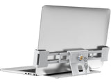 AboveTEK Laptop Locking Station, Premium Aluminum MacBook Security Lock with High-Security Copper Cylinder, Anti-Theft Computer Lock for All 11"-17" No-Slot Notebooks, Non-Slip Base for Public Spaces