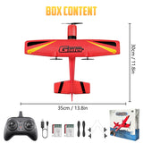 HAWK'S WORK 2 CH RC Airplane, RC Plane Ready to Fly, 2.4GHz Remote Control Airplane, Easy to Fly RC Glider for Kids & Beginners (Red)