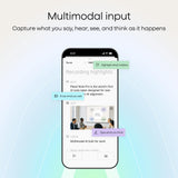 Plaud NotePin S Wearable AI Voice Recorder, Transcribe & Summarize, Black