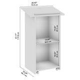 Bush Business Furniture Podium Lectern, 48 inch Tall, Professional-Grade Mobile Presentation Stand