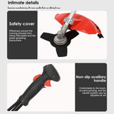 Professional High Power Grass Trimmer, Hedge Trimmer Gas Brush Trimmer Lawn Mower 52CC 2-Stroke Gas Straight Shaft String