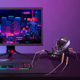 MechPuConToy 3D Metal Spider Mechanical Model with Back Light Projection, Surrealistic Creative Collectible Kits for Teens and Adults (Finished Version)