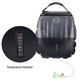 RISEPRO Solar Shower Bag, 5 gallons/20L Solar Heating Premium Camping Shower Bag Hot Water with Temperature 45°C Removable Hose on/Off Switchable Shower Head Hiking Climbing Summer Shower K8