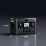 2400W Portable Power Station with 2x100W Solar Panel (Ship Separately)