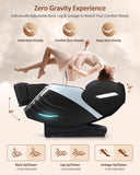 RELX Massage Chair Full Body, 20 Modes Zero Gravity SL-Track Shiatsu Massage Chair Built-in Heat System, Airbag Massage with Body Scan, Deep Yoga Stretch, Calfrest Extension and AI Control(Black)