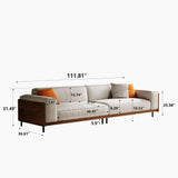 NessCarsti Modern 4-Seater Upholstered Fabric Sofa for Living Room, 111.8"