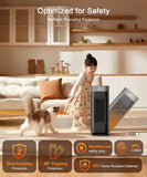 Space Heater for Indoor Use, 1500W Electric & Portable Ceramic Heaters with 80°Oscillating, Thermostat, 5 Modes Sunnote