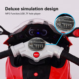 Boys Girls Electric Toy Motorcycle - Rechargeable Battery, Light-up Wheels, Great Gift for Kids (Red + Plastic + 50-99 lbs)