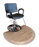 Semi-Circle 3' x 4 x 1/2" Thick, Driftwood, Salon and Barber Mat