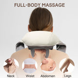 Neck Massager with Heat Function Wireless Portable Neck Shoulder Massager,2 Modes 2 Levels Massager Fronnor