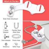 BUTT BUDDY Spa - Bidet Toilet Seat Attachment & Fresh Water Sprayer (Cool & Warm Temperature Control | Easy Setup, Universal Fit, Non-Electric | Dual-Nozzle Cleaning, Adjustable Pressure, Female Wash)