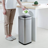 inless Steel Open Trash Can 8L/15L/20L/25L/30L - Sk Recycling Bin for Kitchen, Bathroom, Office, Living Room - No Lid, Modern Sle, Easy Clean