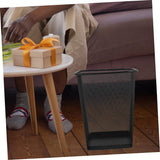 ABOOFAN Black Metal Mesh Wastebasket 2pcs with Solid Base for Office