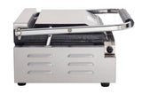 Kratos Commercial Electric Panini Sandwich Grill with Grooved Plates, 14" x 9" Cooking Surface, Commercial Countertop Panini Press, 120V, 1750W (29Y-020)