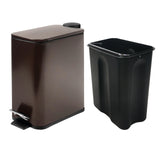 Stainless Steel Small Trash Can with Lid & Step Pedal - 5 Liters/1.3 Gallon